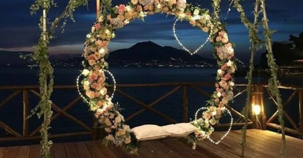 Floral Arch With Natural Backdrops