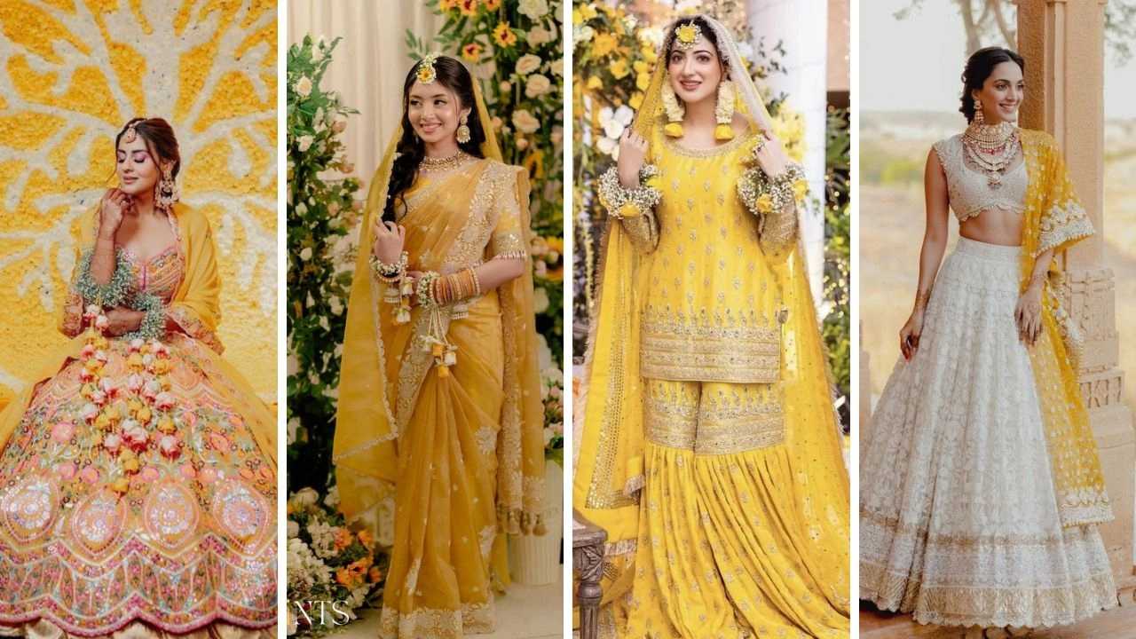 classic lehanga for haldi function, Saree look for haldi, Haldi Outfit for a bride, outfit for haldi, Trending bridal Haldi dress, ethnic bridal haldi dress, haldi bridal look, bride haldi ceremony, haldi dress for women, modern haldi bridal dress, bridal haldi saree look, Haldi Outfit for bride, trending haldi outfit for bride, Anarkali dress for haldi, Simple dress ideas for haldi function, Haldi look for bride in saree, Simple haldi dress ideas for bride, haldi function dress, white outfit ideas for haldi function, open choli dress idea for bride haldi , Off shoulder outfit for haldi , Unique bridal haldi outfit ideas, Floral Haldi dress ideas for bride,Printed Cotton Saree ,Simple Uneven Stitched Suit ,A Minimalistic Kaftaan