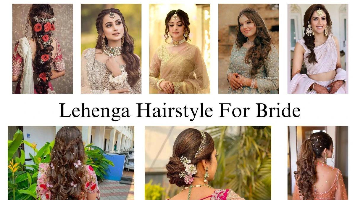 lehenga hairstyle for bride