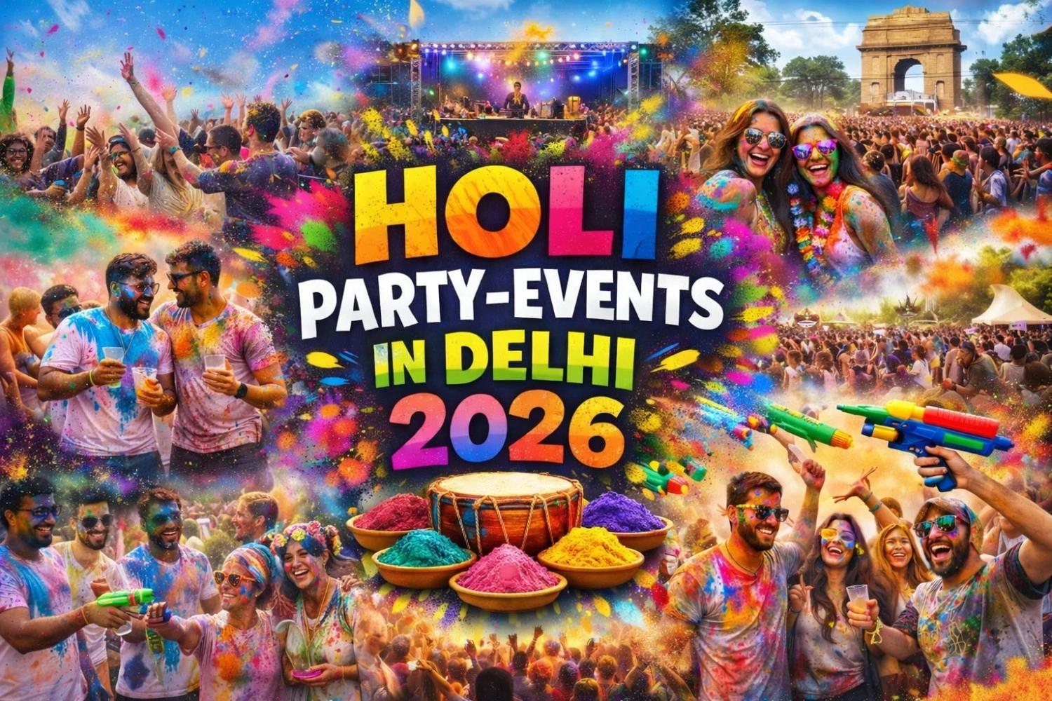 Holi events in Delhi 2026, Holi party events in Delhi, Pre holi celebration in Delhi, Farmhouse Holi celebration in Delhi