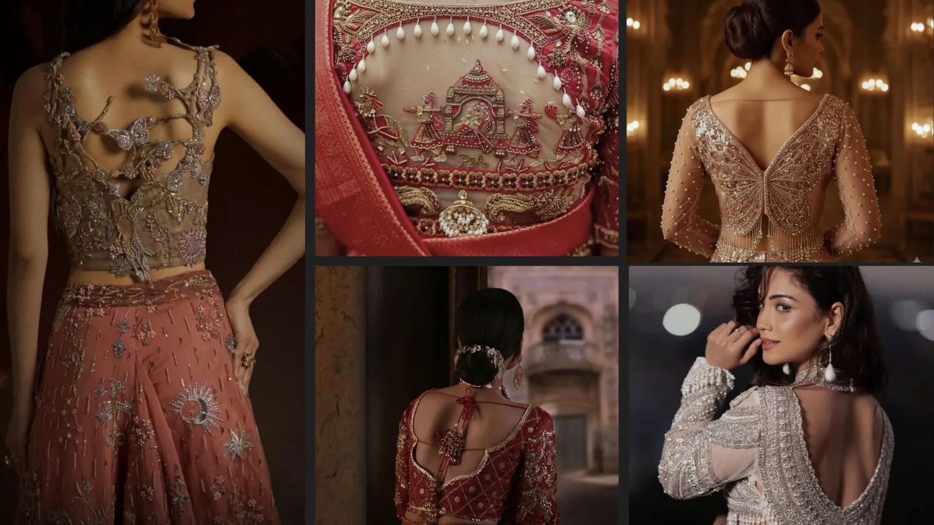 blouse back design images