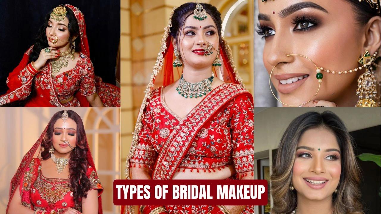HD Bridal Makeup, Bridal Makeup for bride, Party Makeup Matte, Bridal Airbrush Makeup, Indian Bridal Makeup, types of makeup, Natural Bridal Makeup, Mineral Glam Makeup for party, Dewy Makeup