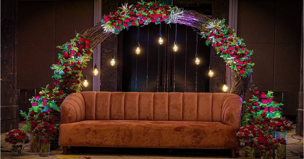 Flower Decoration For Wedding Stage